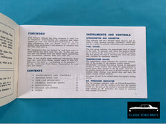 OWNERS MANUAL FORD FALCON FUTURA FAIRMONT XW GT GTHO