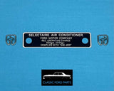 SELECTAIRE AIR CON TAG & CLIPS FAIRMONT FALCON XA XB XC GT GS