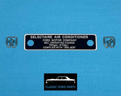 SELECTAIRE AIR CON TAG & CLIPS FAIRMONT FALCON XA XB XC GT GS