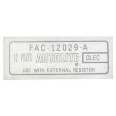 1965 - 1972 FORD MUSTANG AUTOLITE COIL DECAL