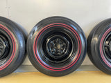 GENUINE 14 INCH MUSTANG WHEELS FOMOCO FORD WITH BF GOODRICH DUAL RED LINES