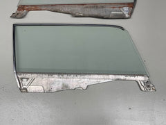 1964-66 MUSTANG COUPE DOOR GLASS PAIR GENUINE CARLITE
