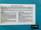 OWNERS MANUAL SUPPLEMENT FORD XT GT FALCON