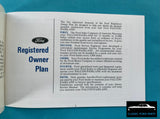SERVICE MANUAL & MAINTENANCE SCHEDULE FAIRMONT FALCON XW GT GTHO GS