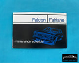 SERVICE MANUAL & MAINTENANCE SCHEDULE FAIRMONT FALCON XW GT GTHO GS