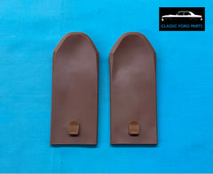 DARK SADDLE SEAT BELT TOP COVERS WITH HOOKS FAIRMONT FALCON XR XT XW XY XA GT GTHO GS PAIR