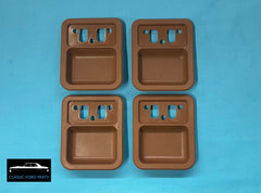 DOOR HANDLE SCUFF CUPS SET DARK SADDLE FAIRMONT FALCON XT XW XY GT GS FAIRLANE ZB ZC ZD