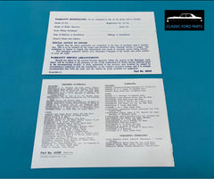 SUPRFRINGE RADIO MANUALS FAIRMONT FALCON XW XY GT GTHO GS
