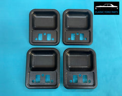 DOOR HANDLE SCUFF CUPS SET BLACK FAIRMONT FALCON XT XW XY GT GS FAIRLANE ZB ZC ZD