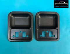 DOOR HANDLE SCUFF CUPS BLACK PAIR FAIRMONT FALCON XT XW XY GT GS FAIRLANE