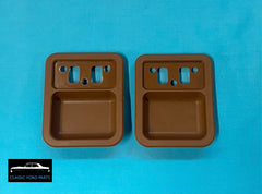 DOOR HANDLE SCUFF CUPS DARK SADDLE PAIR FAIRMONT FALCON XT XW XY GT GS FAIRLANE